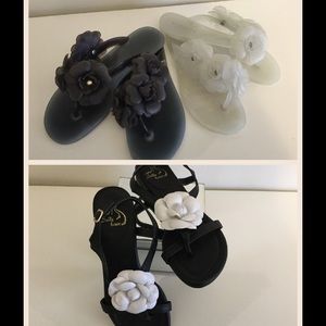 Set of 2 Flower Sandals & Chanel Style Sandals!