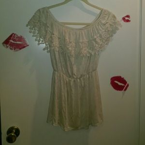 Off the shoulder or on crochet boho festival top