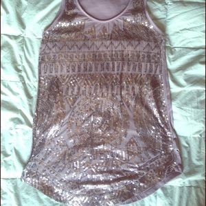 Silence and noise Art Deco sequin tank top
