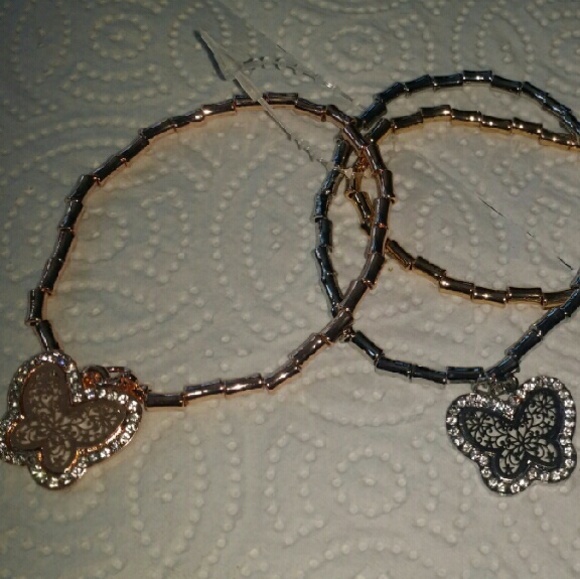 SALE!!! Three HQ Crystal Bracelets ~Butterflies - Picture 3 of 3