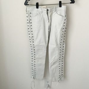 Isabel marant for h&m leather lace up pants US4