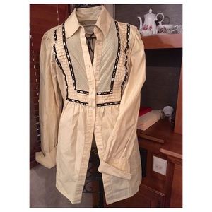 Free a People Button up Tunic/Dress/Blouse