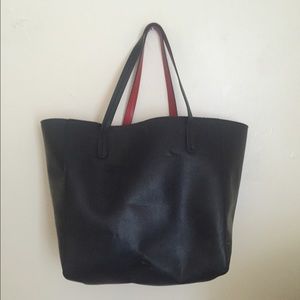 Large vegan leather tote