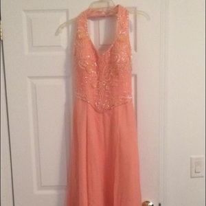 Formal peach dress