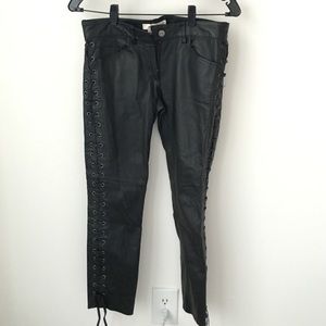 Isabel marant for H&M leather lace up pants US4