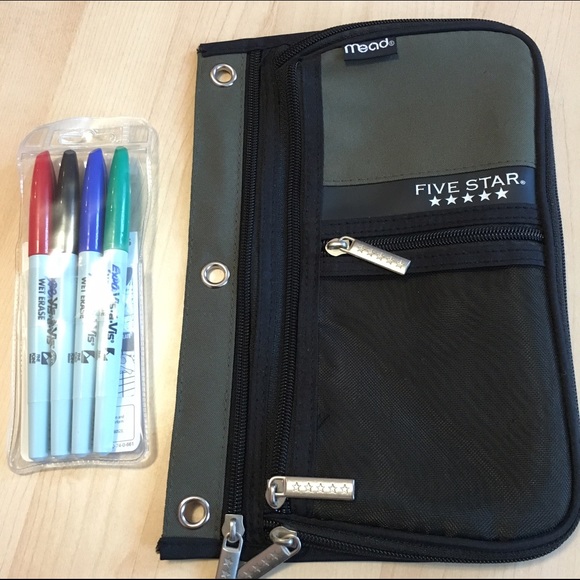 Wet Erase Marker Set & Mead pencil pouch