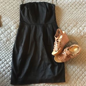 Express black strapless dress