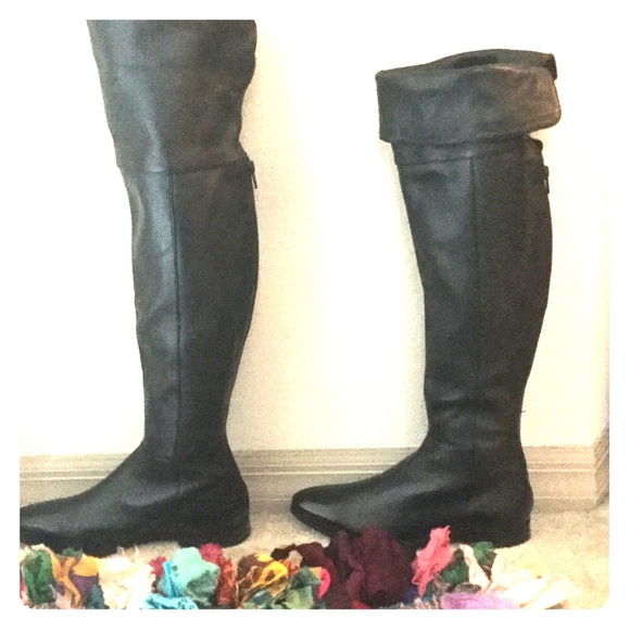 SEYCHELLES GRAFTON OVER THE KNEE BLK LEATHER BOOT
