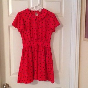 Open back Peter Pan collar dress