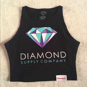 Diamond supply co. Spandex crop top