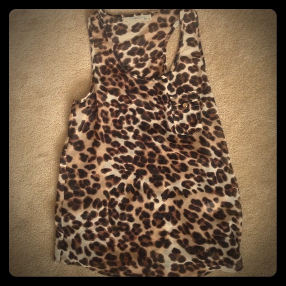 Cheetah print tank top