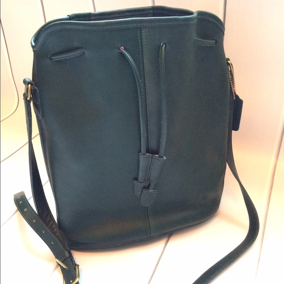 Vintage green coach bag.