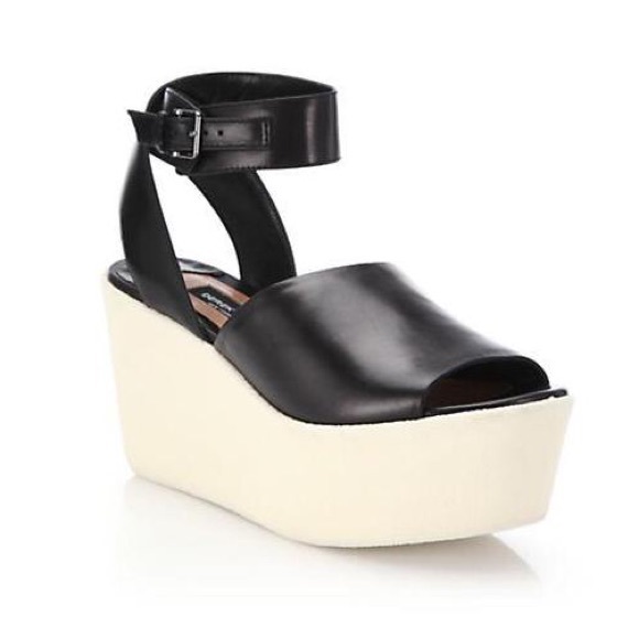 Derek Lam Fabian Leather Wedge Sandals - Picture 3 of 4