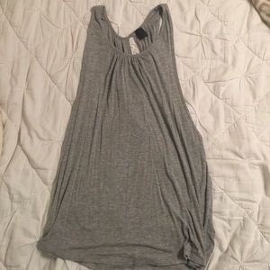 Simple grey tank with cute crossed back