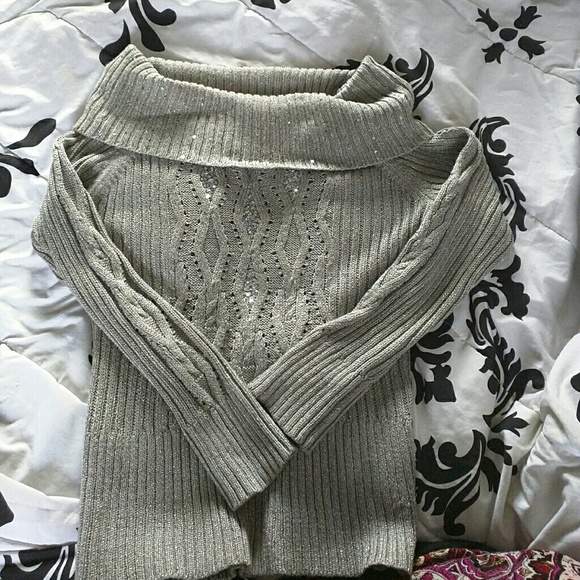 Sparkling gray sweater