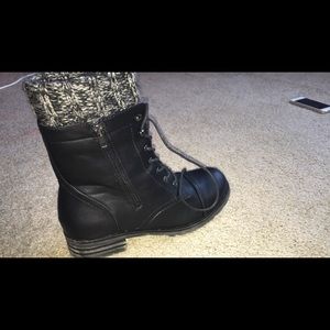 Charlotte Russe black combat boots