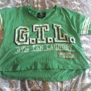 Gym Tan Laundry Jersey Shore crop top