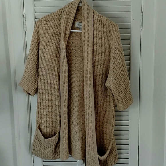 Forever 21 cream open face sweater