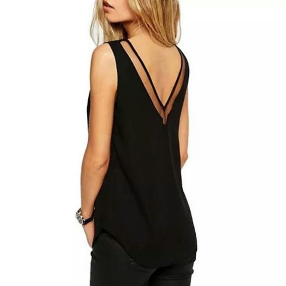 🚨LAST ONE!🚨 V-Neck Loose Chiffon Tank Top - Picture 3 of 4