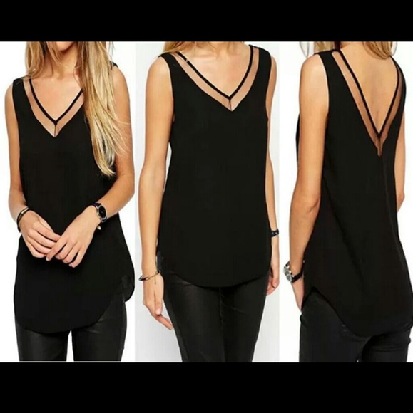 🚨LAST ONE!🚨 V-Neck Loose Chiffon Tank Top - Picture 4 of 4