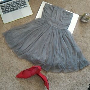 HM tulle strapless dress size 6 grey; xs/small