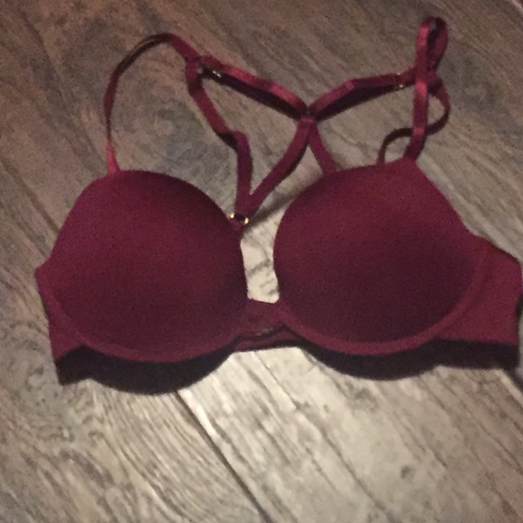 Burgundy bra