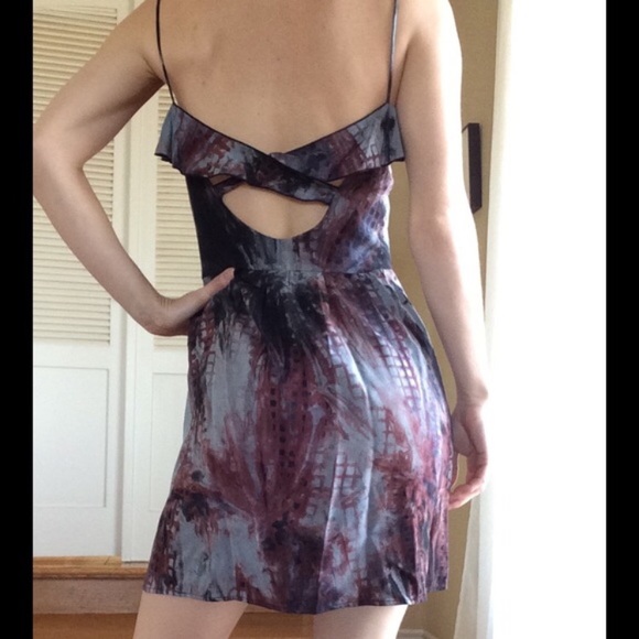 SOLD PLATOS Tye Dye Cut Out Mini Dress - Picture 3 of 4