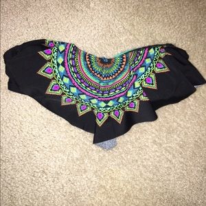 Tribal flowy bandeau top