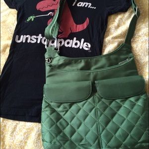 Travelon Olive green Bag w/ theft prevention strap