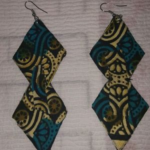 Handmade Ankara fabric earrings