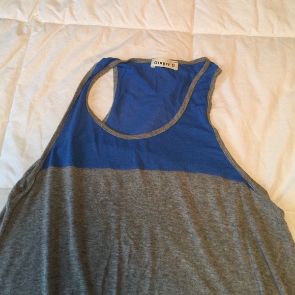 Grey/blue tank top