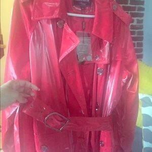 Red trench coat