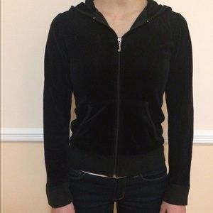 Juicy Couture Velour Long Sleeve Hooded Jacket