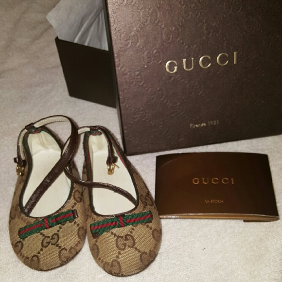 100% authentic gucci baby girl shoes