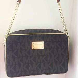 Michael Kors jet set large logo crossbody
