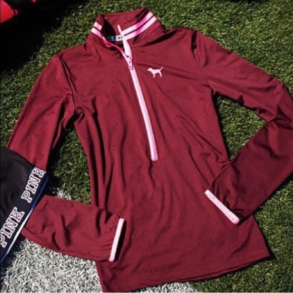 PINK Victoria's Secret Maroon ultimate deep zip