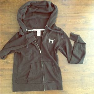 PINK sequined black hooded jacket 🎀