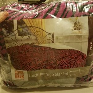 Queen sized Zebra blanket