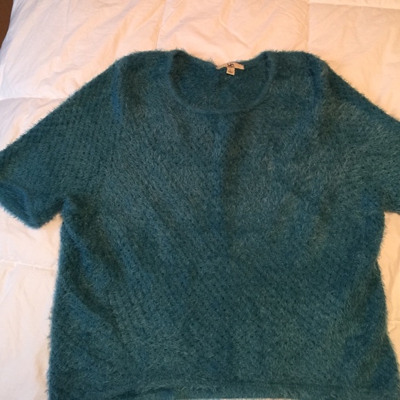 Blue fuzzy sweater by Ya