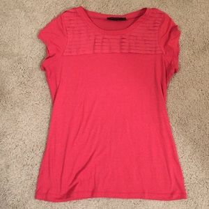 Salmon pink shirt from The Limited