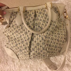 Louis Vuitton Lin Marina PM white blue bag