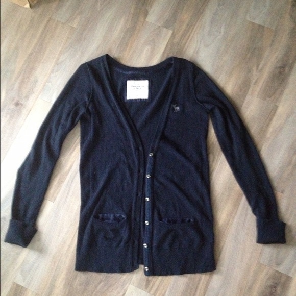 Abercrombie & Fitch Sweaters - Navy Abercrombie & Fitch Cardigan