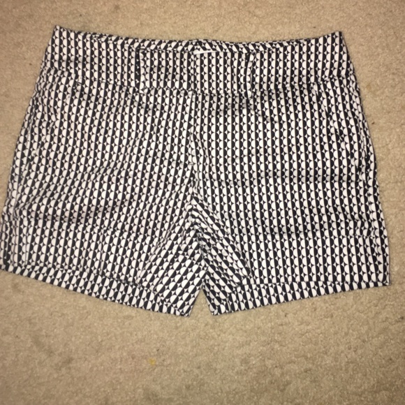 Black and white shorts