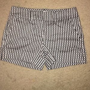 Black and white shorts