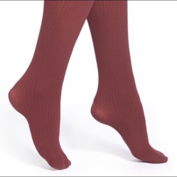 Opaque Bordeaux Over the Knees - Picture 2 of 4