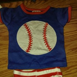 Mud pie boy 0 to 6 month baseball