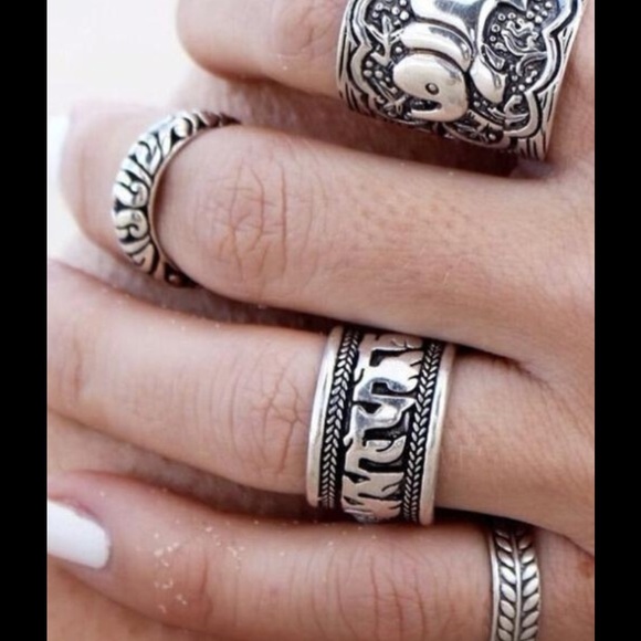 Jewelry - 4 piece set Bohemian rings 🙉FINAL SALE PRICE🙉