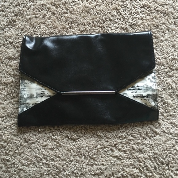 Mossimo black and white clutch