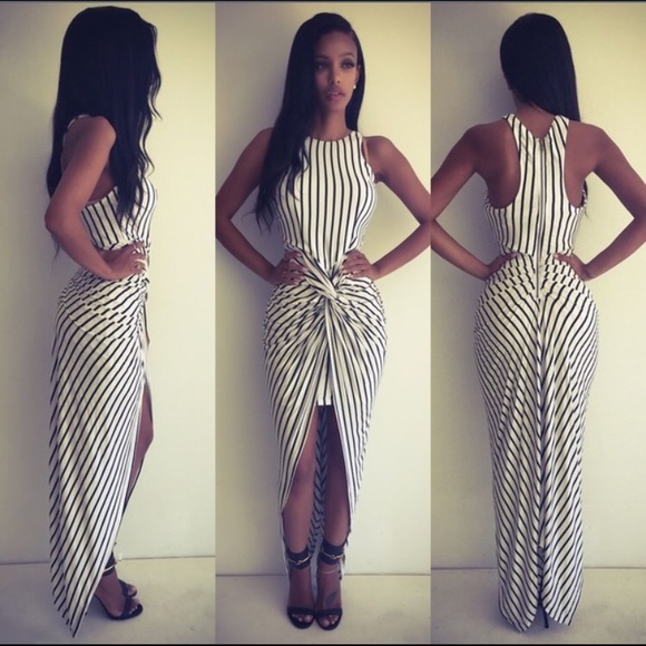 Knotted high-low tank dress