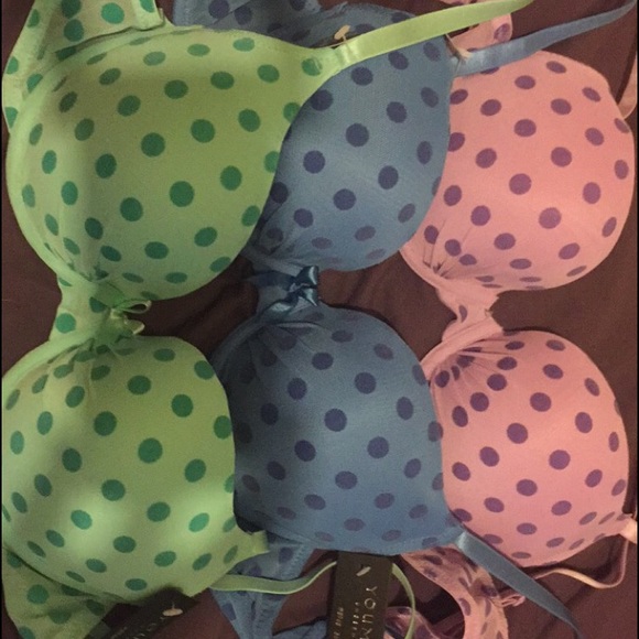 3 push up bras 36C